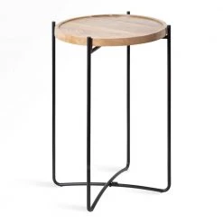 Vale 15.50 in. Natural Round Wood End Table by Kate and Laurel