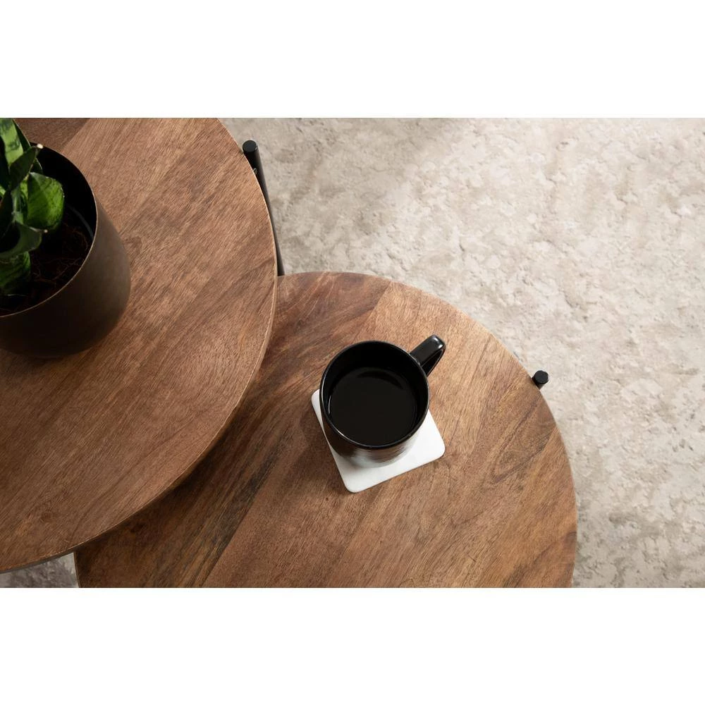 Ulani 18.50 in. Natural Round Wood End Table with 2-Pieces by Kate and Laurel 9 Ulani 18.50 in. Natural Round Wood End Table with 2-Pieces by Kate and Laurel - Image 7