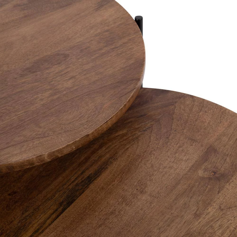 Ulani 18.50 in. Natural Round Wood End Table with 2-Pieces by Kate and Laurel 5 Ulani 18.50 in. Natural Round Wood End Table with 2-Pieces by Kate and Laurel - Image 3