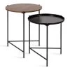 Ulani 18.50 in. Natural Round Wood End Table with 2-Pieces by Kate and Laurel -Sealy Sales Store natural black kate and laurel end side tables 220823 64 1000