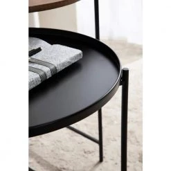 Ulani 18.50 in. Natural Round Wood End Table with 2-Pieces by Kate and Laurel 15 Ulani 18.50 in. Natural Round Wood End Table with 2-Pieces by Kate and Laurel -Sealy Sales Store natural black kate and laurel end side tables 220823 76 1000
