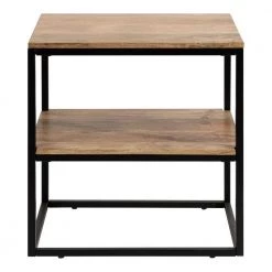 Quarles 22 in. Natural Rectangle Wood End Table by Kate and Laurel -Sealy Sales Store natural black kate and laurel end side tables 221273 4f 1000