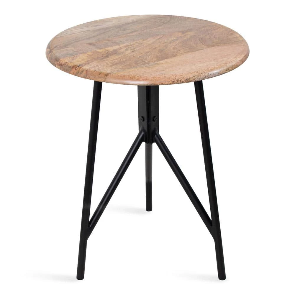 Pallson 18 in. Natural Round Wood End Table by Kate and Laurel 3 Pallson 18 in. Natural Round Wood End Table by Kate and Laurel