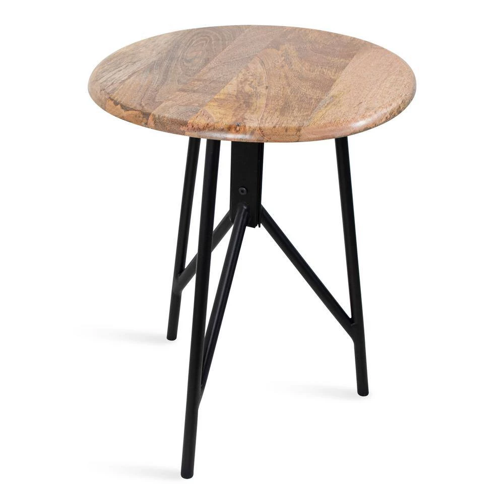 Pallson 18 in. Natural Round Wood End Table by Kate and Laurel 4 Pallson 18 in. Natural Round Wood End Table by Kate and Laurel - Image 2