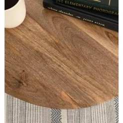 Soleyn 20 in. Natural Round Wood End Table by Kate and Laurel -Sealy Sales Store natural kate and laurel end side tables 221194 76 1000