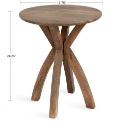 Soleyn 20 in. Natural Round Wood End Table by Kate and Laurel -Sealy Sales Store natural kate and laurel end side tables 221194 c3 1000