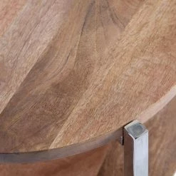 Lamaar 19 in. Natural Round Wood End Table by Kate and Laurel -Sealy Sales Store natural silver kate and laurel end side tables 219274 fa 1000 1