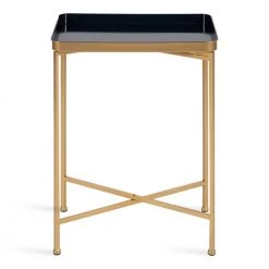 Celia 17.91 in. Navy Blue Rectangle Metal End Table by Kate and Laurel -Sealy Sales Store navy blue gold kate and laurel end side tables 219950 4f 1000