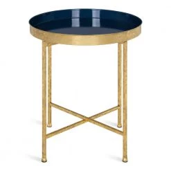 Celia 18.25 in. Navy Blue Round Metal End Table by Kate and Laurel -Sealy Sales Store navy blue kate and laurel end side tables 214606 4f 1000