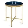 Celia 18.25 in. Navy Blue Round Metal End Table by Kate and Laurel