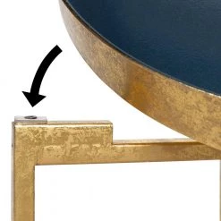 Celia 18.25 in. Navy Blue Round Metal End Table by Kate and Laurel -Sealy Sales Store navy blue kate and laurel end side tables 214606 77 1000