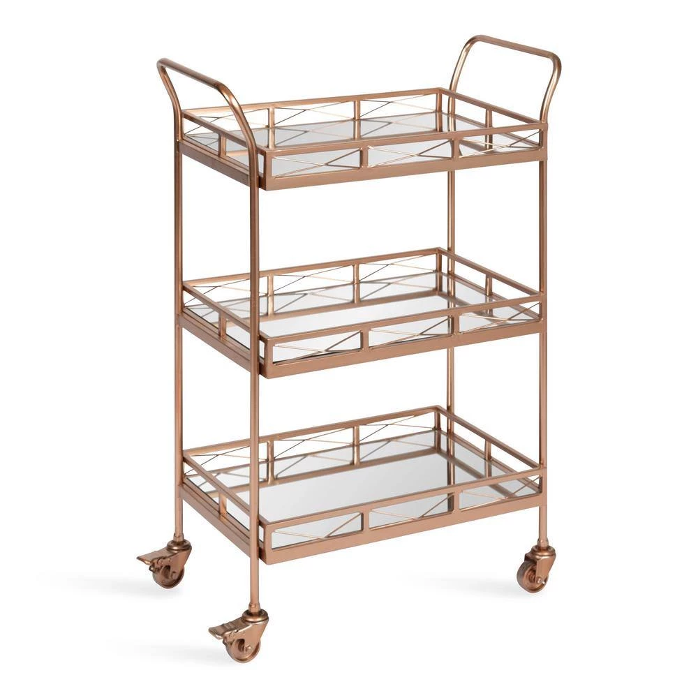 Ketia Rose Gold Bar Cart by Kate and Laurel 8 Ketia Rose Gold Bar Cart by Kate and Laurel - Image 6