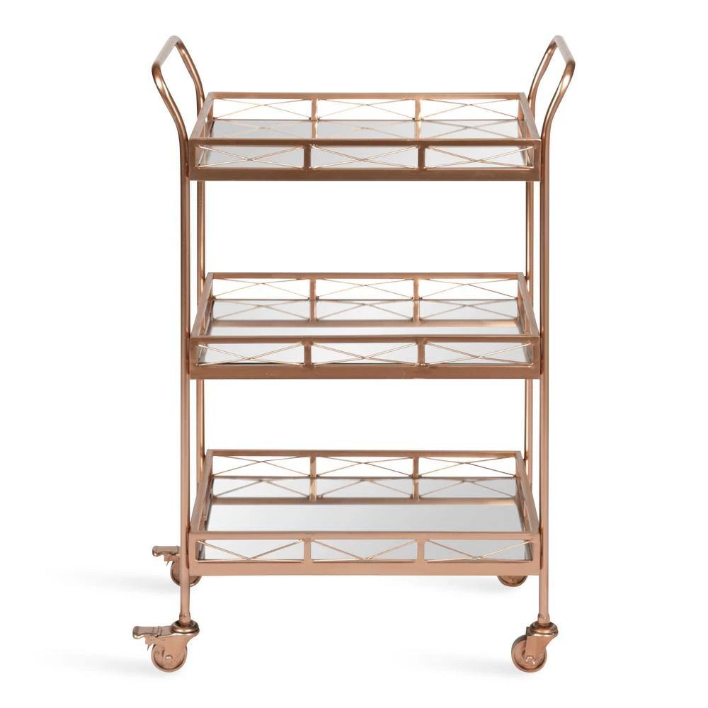 Ketia Rose Gold Bar Cart by Kate and Laurel 7 Ketia Rose Gold Bar Cart by Kate and Laurel - Image 5