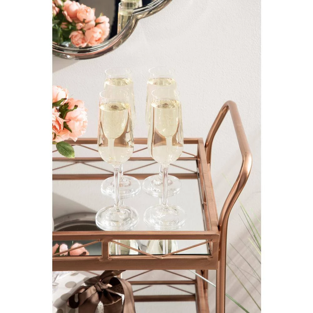 Ketia Rose Gold Bar Cart by Kate and Laurel 10 Ketia Rose Gold Bar Cart by Kate and Laurel - Image 8