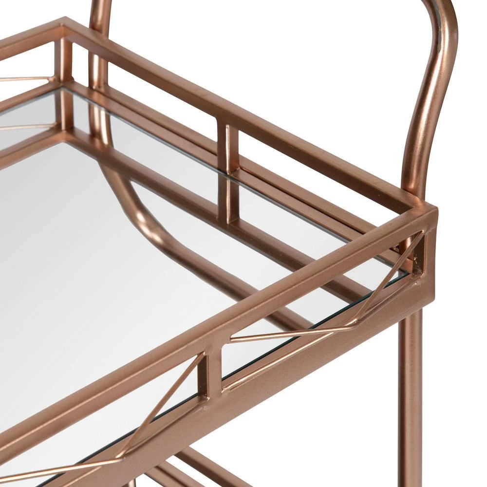 Ketia Rose Gold Bar Cart by Kate and Laurel 5 Ketia Rose Gold Bar Cart by Kate and Laurel - Image 3