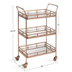Ketia Rose Gold Bar Cart by Kate and Laurel 14 Ketia Rose Gold Bar Cart by Kate and Laurel -Sealy Sales Store rose gold kate and laurel bar carts 221171 c3 1000