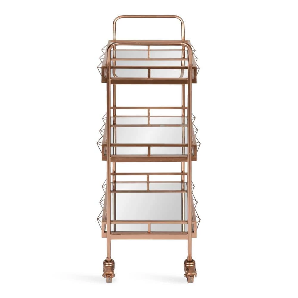 Ketia Rose Gold Bar Cart by Kate and Laurel 4 Ketia Rose Gold Bar Cart by Kate and Laurel - Image 2