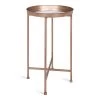 Celia 13.75 in. Rose Gold Round Glass End Table by Kate and Laurel -Sealy Sales Store rose gold kate and laurel end side tables 214492 64 1000