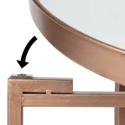 Celia 13.75 in. Rose Gold Round Glass End Table by Kate and Laurel -Sealy Sales Store rose gold kate and laurel end side tables 214492 77 1000