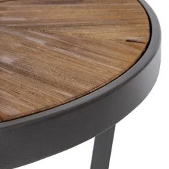 Gerhardt Rustic Brown 15.50 in. Round Wood Coffee Table by Kate and Laurel -Sealy Sales Store rustic brown black kate and laurel coffee tables 219319 1f 1000