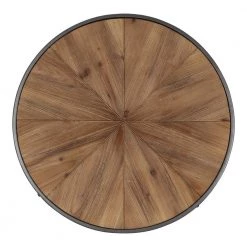 Gerhardt Rustic Brown 15.50 in. Round Wood Coffee Table by Kate and Laurel -Sealy Sales Store rustic brown black kate and laurel coffee tables 219319 77 1000