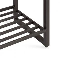 Samuels Rustic Brown Bench with Storage Shelf 20 in. x 42 in. x 14 in. by Kate and Laurel -Sealy Sales Store rustic brown black kate and laurel dining benches 221138 fa 1000