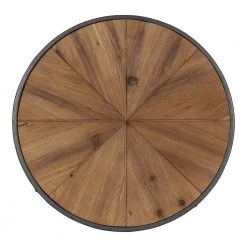 Gerhardt 18.75 in. Rustic Brown Round Wood End Table by Kate and Laurel -Sealy Sales Store rustic brown black kate and laurel end side tables 219320 77 1000