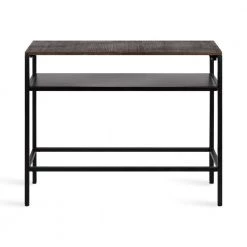Westbrook Rustic Brown 36 in. Rectangle Wood Console Table with Shelf by Kate and Laurel -Sealy Sales Store rustic brown kate and laurel console tables 219269 4f 1000