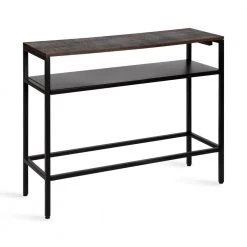 Westbrook Rustic Brown 36 in. Rectangle Wood Console Table with Shelf by Kate and Laurel