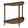 Bellport Rustic Brown 30 in. Half Circle MDF Console Table with Shelf by Kate and Laurel 1 Bellport Rustic Brown 30 in. Half Circle MDF Console Table with Shelf by Kate and Laurel -Sealy Sales Store rustic brown kate and laurel console tables 219745 64 1000
