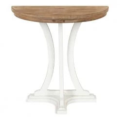 Linsley Rustic Brown 30 in. Half Circle MDF Console Table by Kate and Laurel -Sealy Sales Store rustic brown kate and laurel console tables 219961 4f 1000