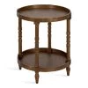 Bellport 20 in. Rustic Brown Round MDF Top End Table by Kate and Laurel -Sealy Sales Store rustic brown kate and laurel end side tables 219741 64 1000