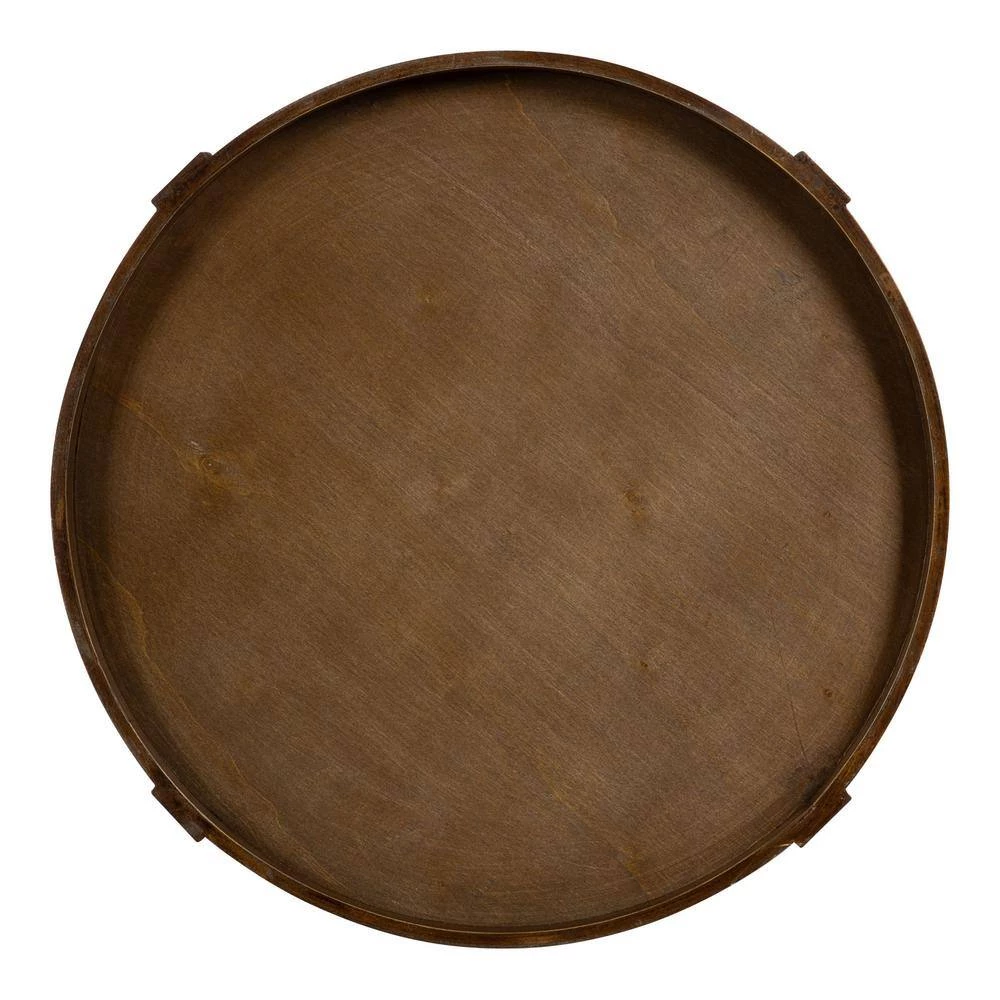 Bellport 20 in. Rustic Brown Round MDF Top End Table by Kate and Laurel 6 Bellport 20 in. Rustic Brown Round MDF Top End Table by Kate and Laurel - Image 4