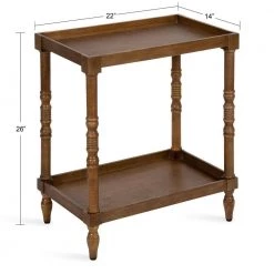 Bellport 22 in. Rustic Brown Rectangle Wood End Table by Kate and Laurel -Sealy Sales Store rustic brown kate and laurel end side tables 219742 c3 1000