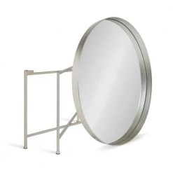 Celia Silver 18.89 in. Round Glass Top Coffee Table by Kate and Laurel -Sealy Sales Store silver kate and laurel coffee tables 214678 1f 1000