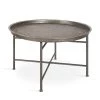 Mahdavi Silver 25.50 in. Round Metal Coffee Table by Kate and Laurel -Sealy Sales Store silver kate and laurel coffee tables 215288 64 1000