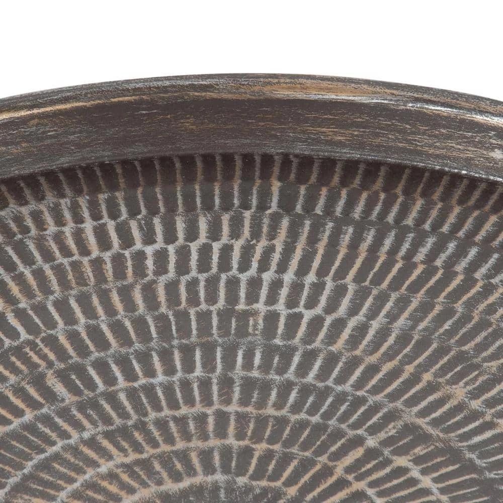 Mahdavi Silver 25.50 in. Round Metal Coffee Table by Kate and Laurel 4 Mahdavi Silver 25.50 in. Round Metal Coffee Table by Kate and Laurel - Image 2