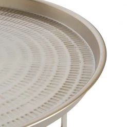 Mahdavi Silver 15.50 in. Round Metal Coffee Table by Kate and Laurel -Sealy Sales Store silver kate and laurel coffee tables 220498 1f 1000