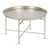 Mahdavi Silver 15.50 in. Round Metal Coffee Table by Kate and Laurel