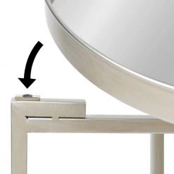 Celia 14 in. Silver Round Glass End Table by Kate and Laurel -Sealy Sales Store silver kate and laurel end side tables 213961 77 1000