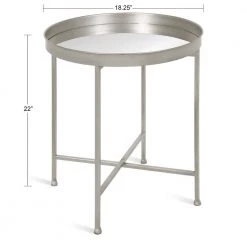 Celia 18.25 in. Silver Round Glass End Table by Kate and Laurel 14 Celia 18.25 in. Silver Round Glass End Table by Kate and Laurel -Sealy Sales Store silver kate and laurel end side tables 214612 c3 1000