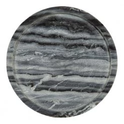 Vale 15.50 in. Silver Round Marble End Table by Kate and Laurel -Sealy Sales Store silver kate and laurel end side tables 219298 77 1000