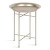 Mahdavi 16.50 in. Silver Round Metal End Table by Kate and Laurel -Sealy Sales Store silver kate and laurel end side tables 220501 64 1000