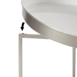 Celia 18.37 in. Silver Round Metal End Table by Kate and Laurel -Sealy Sales Store silver white kate and laurel end side tables 219942 77 1000