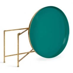 Celia Teal 19 in. Round Metal Coffee Table by Kate and Laurel -Sealy Sales Store teal gold kate and laurel coffee tables 221157 1f 1000