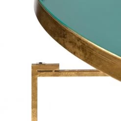 Celia Teal 19 in. Round Metal Coffee Table by Kate and Laurel -Sealy Sales Store teal gold kate and laurel coffee tables 221157 77 1000