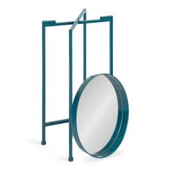 Celia 14 in. Teal Round Glass End Table by Kate and Laurel -Sealy Sales Store teal kate and laurel end side tables 217214 77 1000