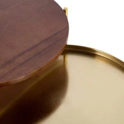 Ulani 18.50 in. Walnut Brown Round Wood End Table with 2-Pieces by Kate and Laurel 14 Ulani 18.50 in. Walnut Brown Round Wood End Table with 2-Pieces by Kate and Laurel -Sealy Sales Store walnut brown gold kate and laurel end side tables 220822 fa 1000