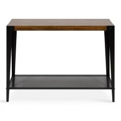 Vexler Walnut Brown 38 in. Rectangle Wood Console Table with Shelf by Kate and Laurel -Sealy Sales Store walnut brown kate and laurel console tables 219042 4f 1000
