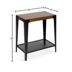 Vexler 22 in. Walnut Brown Rectangle Wood End Table by Kate and Laurel 11 Vexler 22 in. Walnut Brown Rectangle Wood End Table by Kate and Laurel -Sealy Sales Store walnut brown kate and laurel end side tables 219043 40 1000